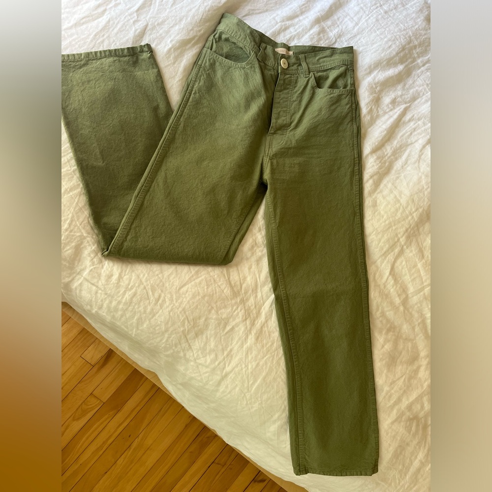 Jesse Kamm Cali Slim Pants in Yucca, Size 8
